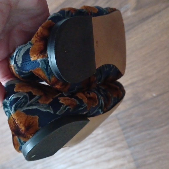 Sam Edelman Blue velvet floral ballerina  flats/size 8.5 - Picture 5 of 5